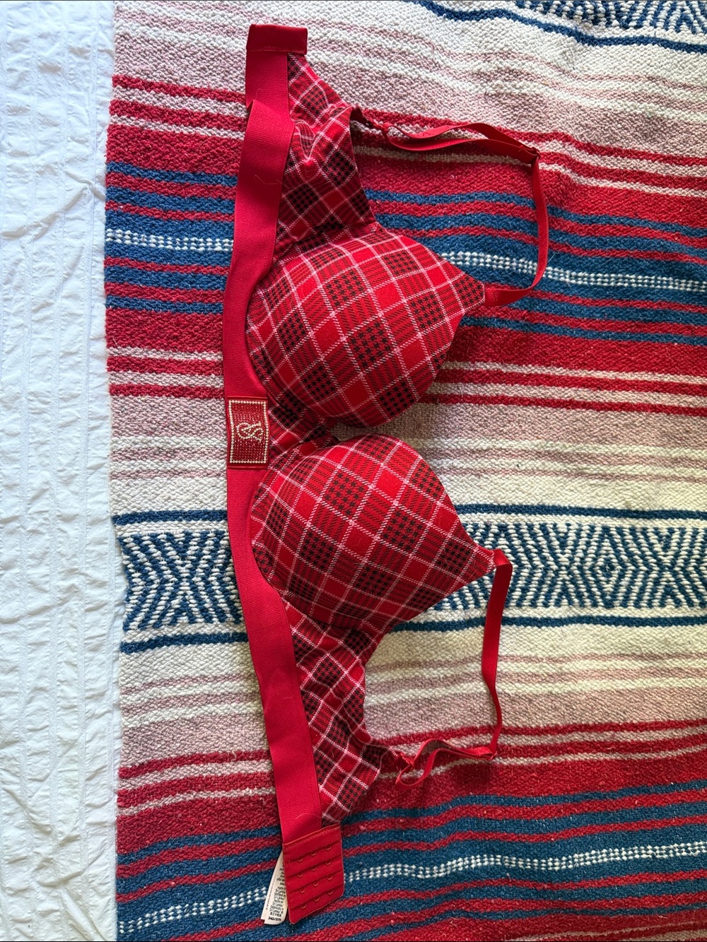 Victoria's Secret Red Plaid Push-Up Bra